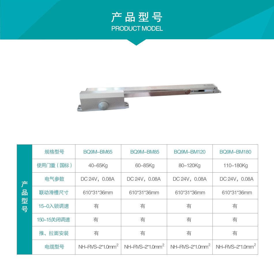BQ9M-BM聯(lián)動(dòng)閉門(mén)器參數(shù)