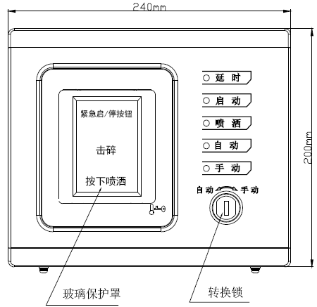GS8204手自動(dòng)轉(zhuǎn)換開(kāi)關(guān)外形示意圖